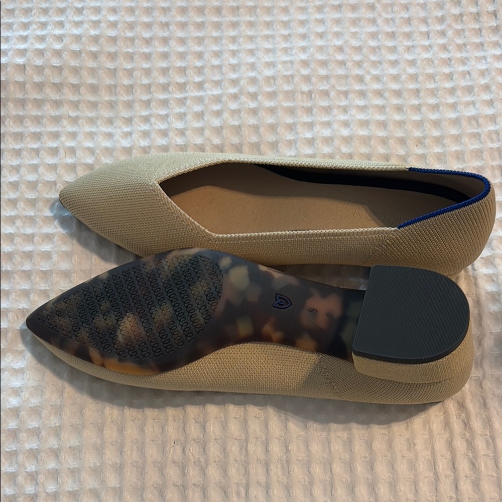 Rothy's Tan Minimalist Slip-On Flats